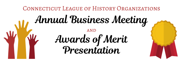 CLHO Annual Business Meeting and Awards of Merit Presentation, image of raised hands and award ribbon