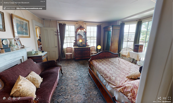 Screenshot of the virtual tour of Avery Copp House